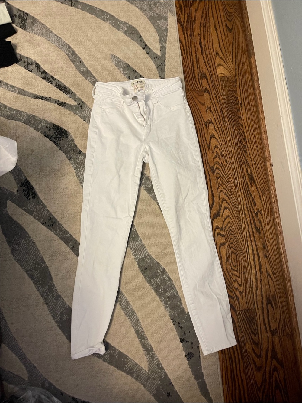 L'AGENCE Skinny High-Rise Jeans in White